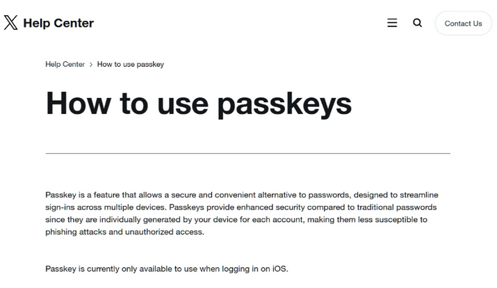 天水苹果维修店铺分享iOS用户如何通过通行密钥(Passkey)登录 